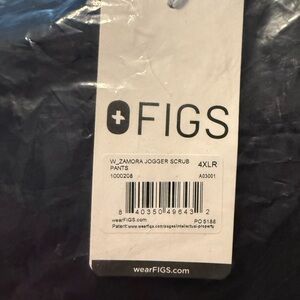 FIGS Black Zamora Jogger Scrub Pants 4xL